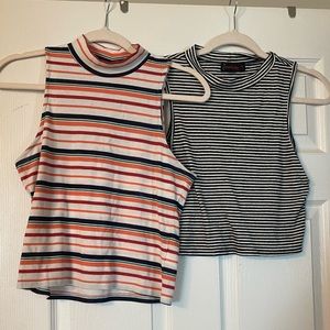 Summer high neck crop tops aerie